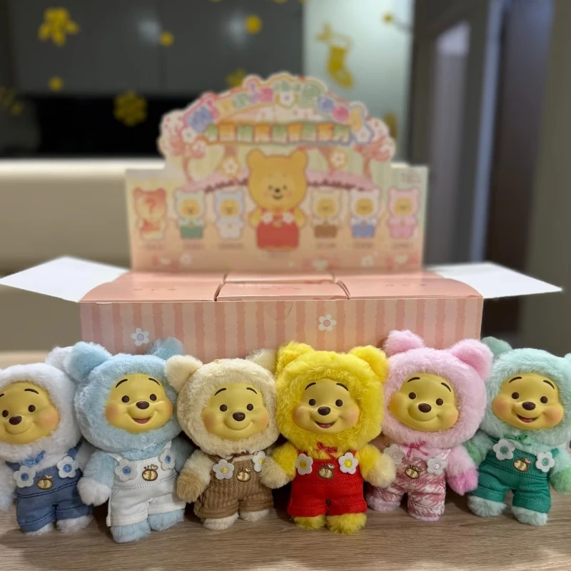 

Disney Винни-Пух, серия конфет, слепая коробка, брелок, милая кукла-медведь Pupu, виниловая подвеска для лица, модный детский подарок