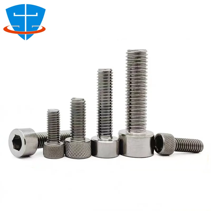 10Pcs M3 M4 M5 M6 M8 M10 M12 Gr2 TA2 Titanium DIN912 Allen Hexagon Hex Socket Cap Cylindrical Head Bolt Titanium Alloy Screw