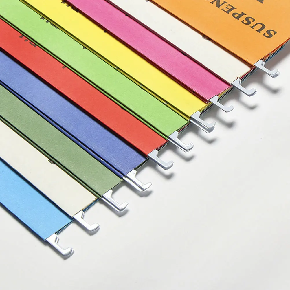 

5 pcs A4 Hanging File Folder Paper Wear-Resistant Document Organizer For Home Office Storage Bright Color Classification