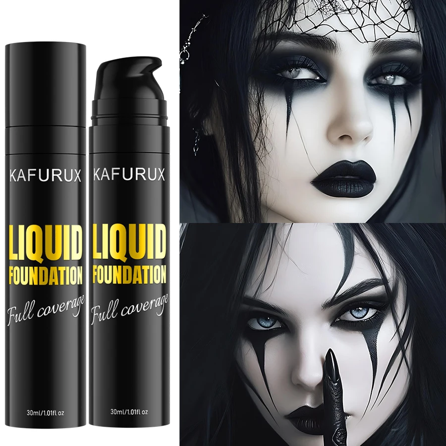 Base de maquillaje líquida blanca pura para maquillaje de rostro COS, corrector de larga duración, base blanca pura, cosméticos de belleza, 1 ud.