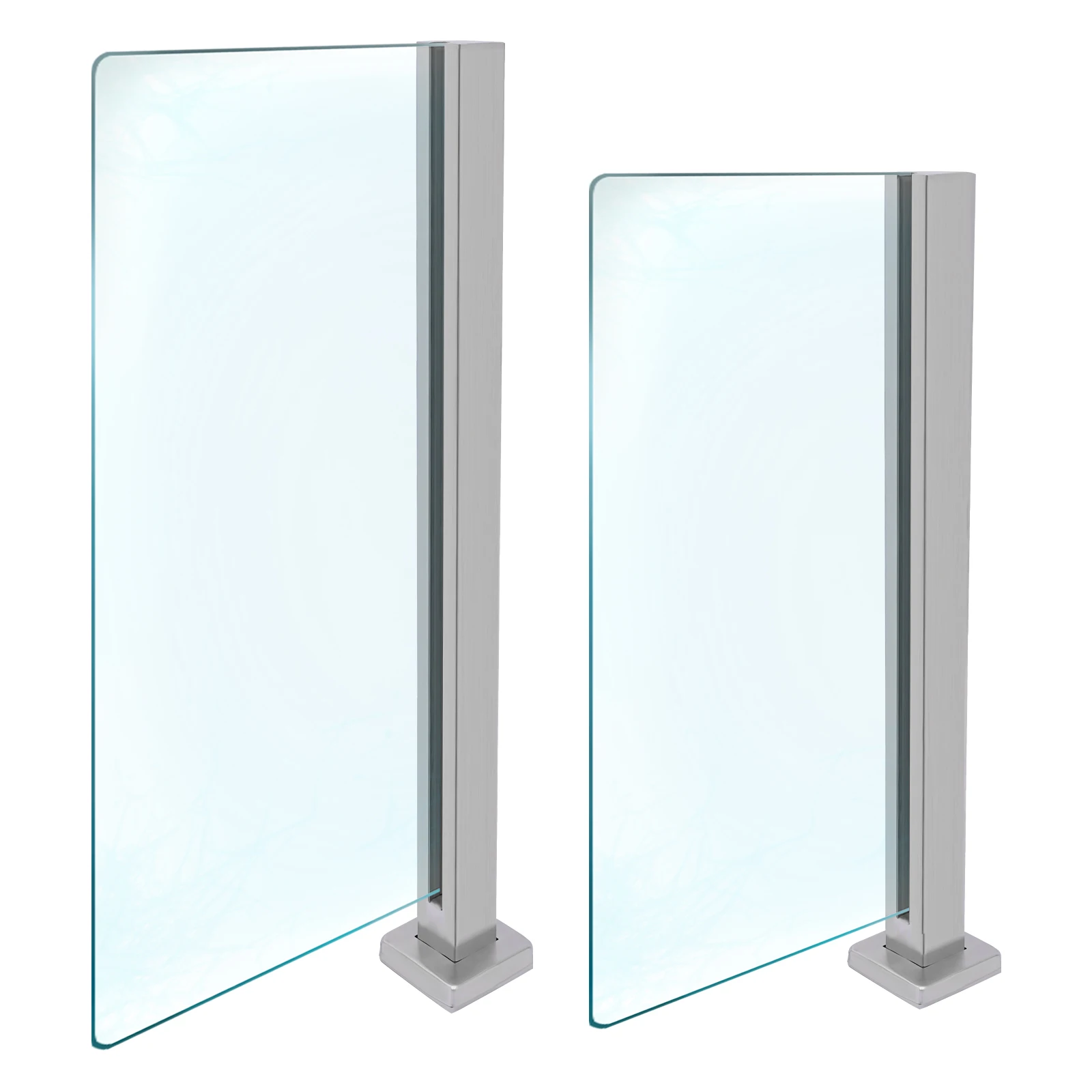 Stainless Steel Balustrade for Balustrade Balcony Deck Stairs, Cannot Add Handrail Version(25.6‘’/ 65cm，35.8”/91cm, End Post)