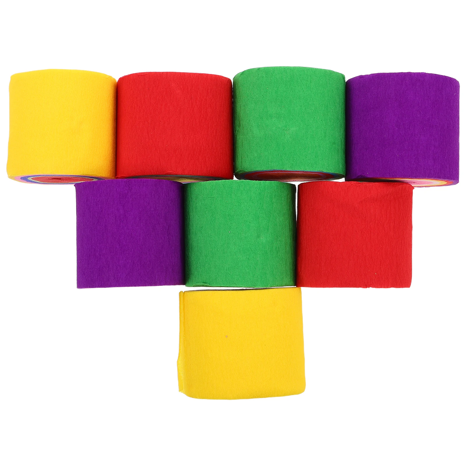 

2pcs Colored Crepe Streamers Kids Craft Supplies Party Rolls Of Crepe Paper Streamers Decorations Drawing Toys