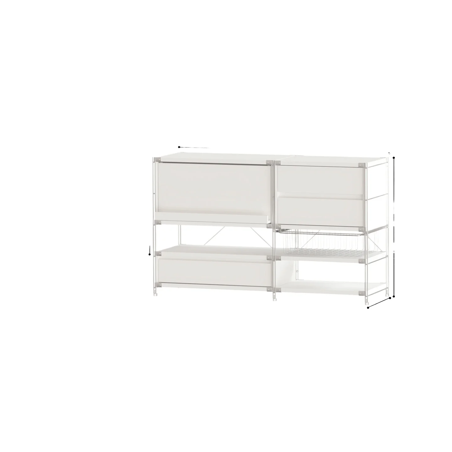 LMM White Side Cabinet Flap Cabinet Living Room Sofa Side Cabinet Home Coffee Machine Storage