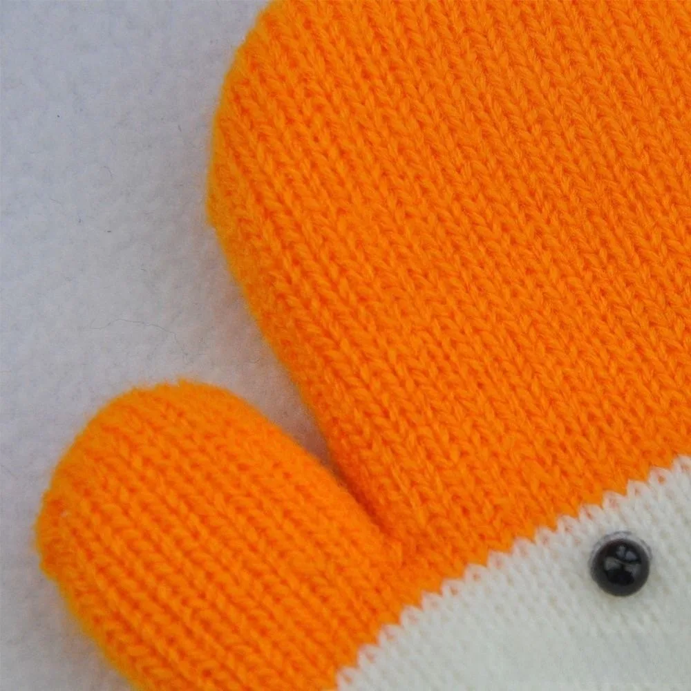 

Funny Knitted Goose Wool Gloves with Thick Velvet Cold Protection Double Layer Gloves Warmth Cute Children Gloves for Children