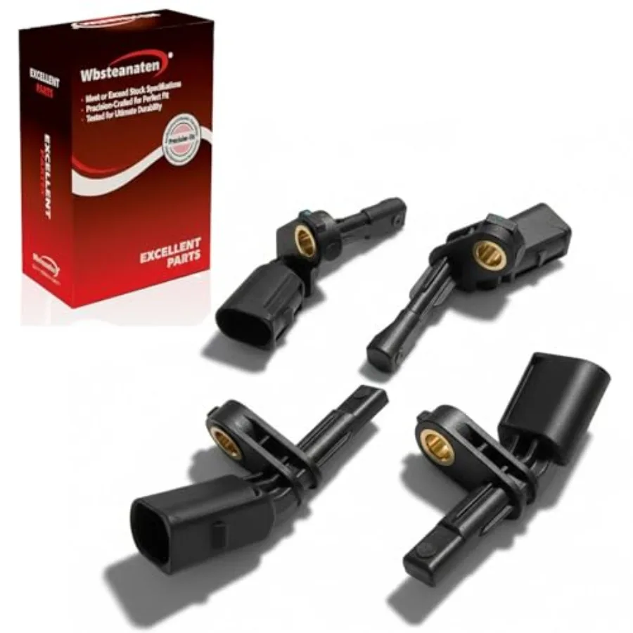 

Датчик скорости колеса ABS, 4 шт.: передний, задний, левый и правый, совместим с Volkswagen Jetta L4 2.0L, L4 1.8L (2005-18), Golf L4 (2010-14)