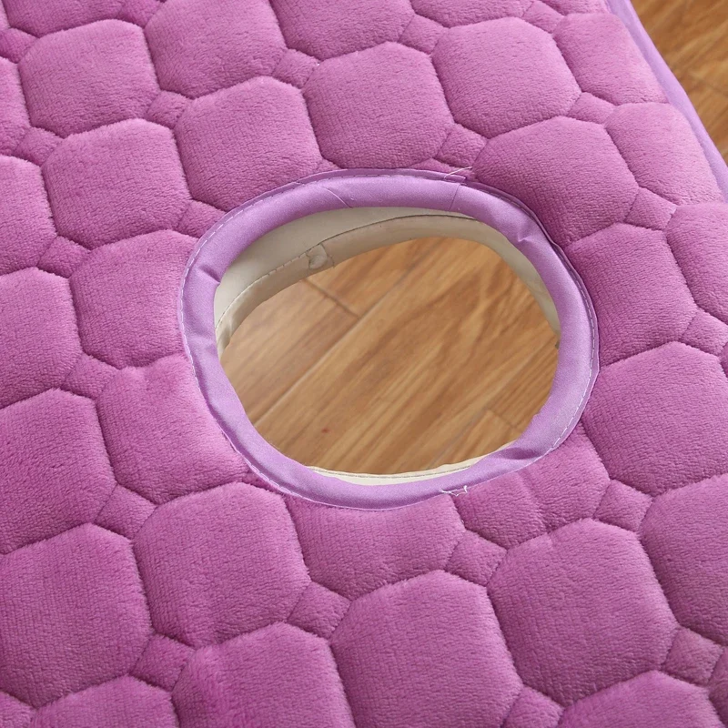 Beauty Salon Bed Cushion Mattress Thicken Velvet Warm Anti Slip Beauty Room Bed Mat Massage Bed Pad With Hole