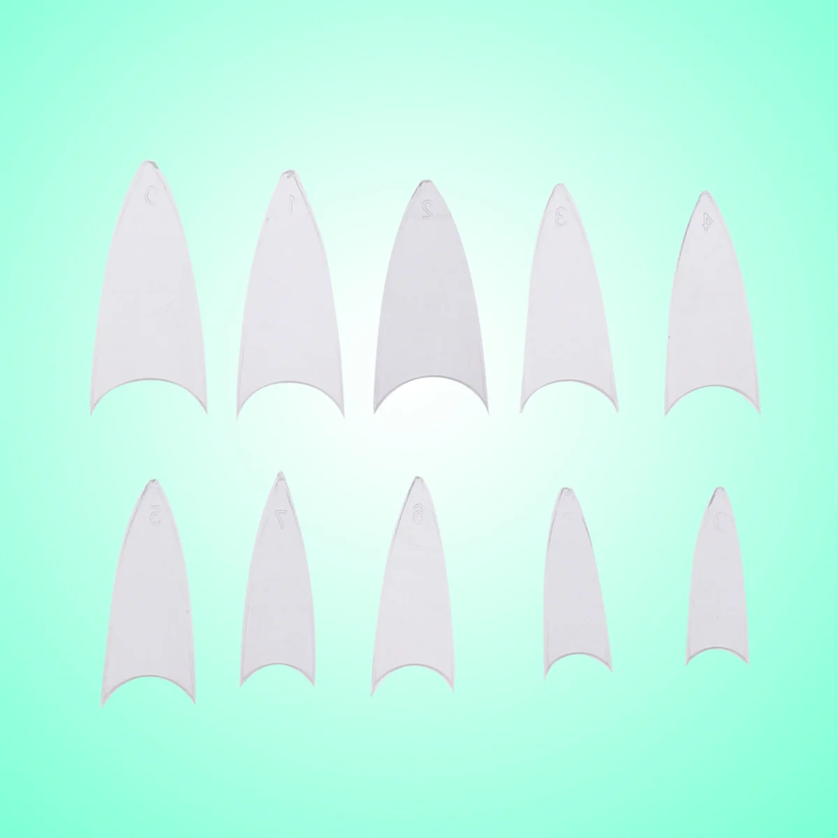 

500Pcs Pointed False Nail Tips Full Cover Clear Acrylic Fake Nails for Salon DIY Nail Art Painting Transparent Nails