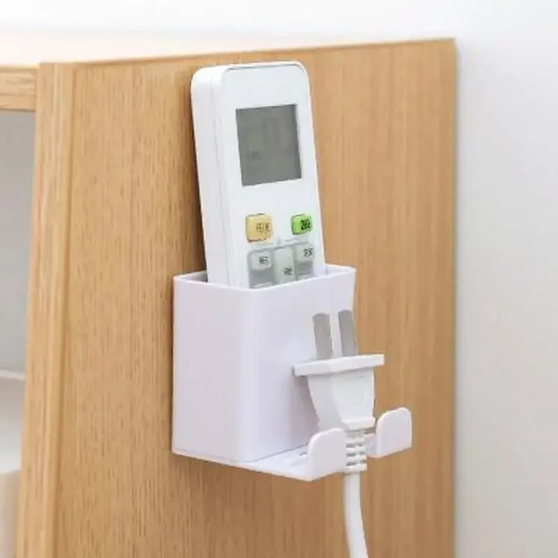 1Pcs Hanging Wall Holder Mounted Phone Smartphone Storage Rack Mobile Phone Wall Holders Remote Control Charging Holder