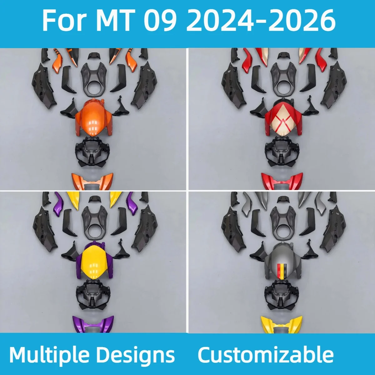 New Custom Fairing Kit for YAMAHA 2024 2025 2026 MT 09 Motorcycle Bodywork Set Fairings MT09 24 25 26