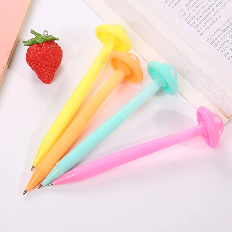 Ellen Brook 1 PCS Cute Cartoon Candy Color Mushroom Press Automatic Mechanical Pencil School Office Supply Student Stationery