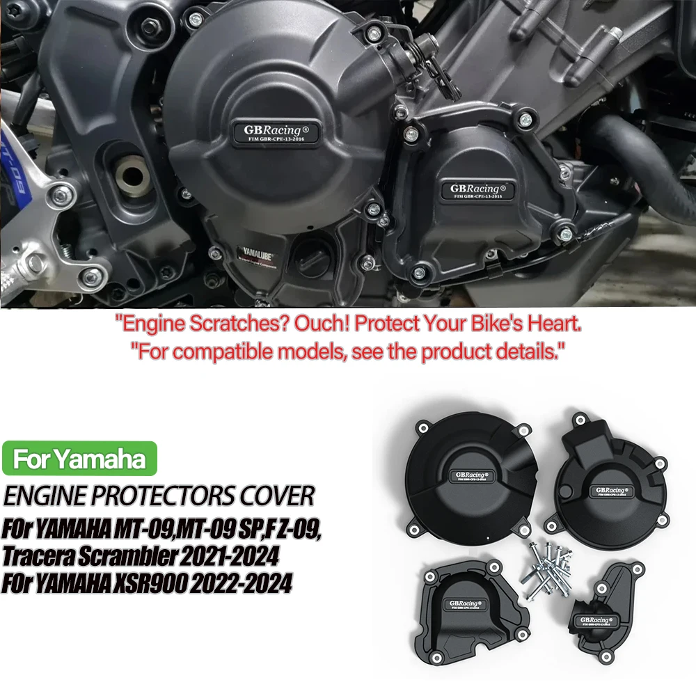 

New 2024 Engine Clutch Cover for Yamaha MT-09/MT-09 SP/FZ-09 Tracer & Scrambler 2021-2024/XSR900 2022-2024 Motorcycle Protection