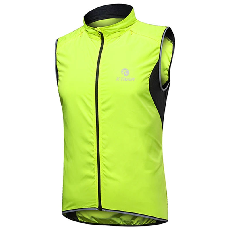 Gilet de cyclisme coupe-vent imperméable à la pluie, gilet de sécurité réfléchissant sans manches, veste de vélo vtt, veste de pluie à séchage