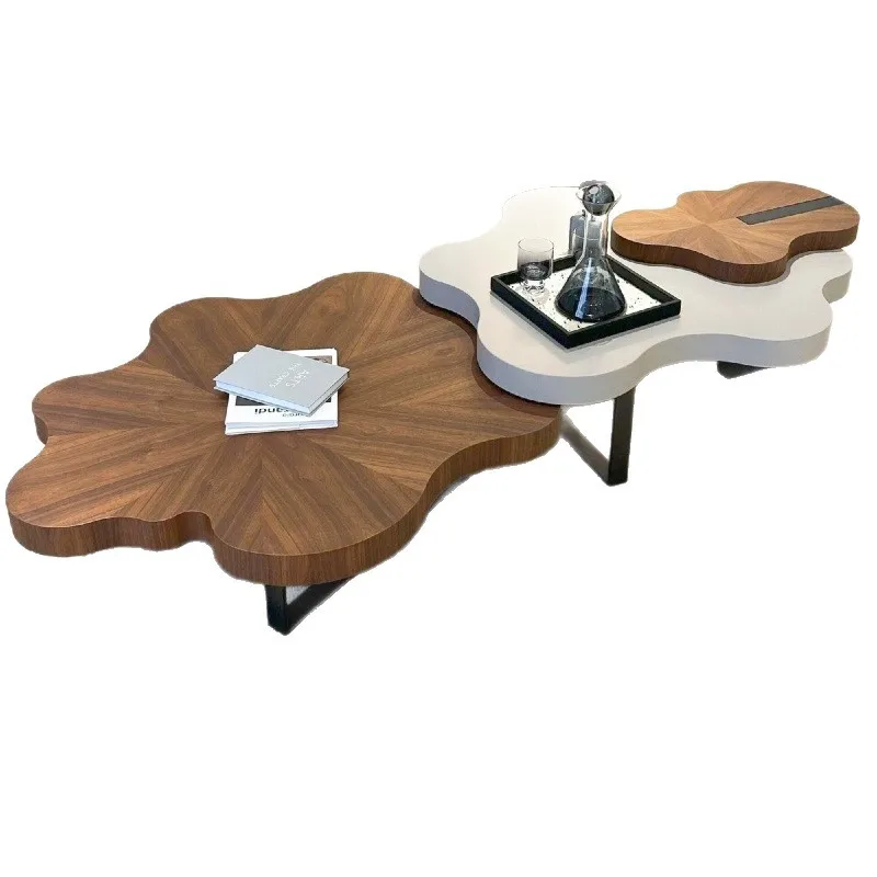 Modern Luxury Italian Cloud Coffee Table Cream Style Irregular Shape Creative Living Room Table For Small Apartment