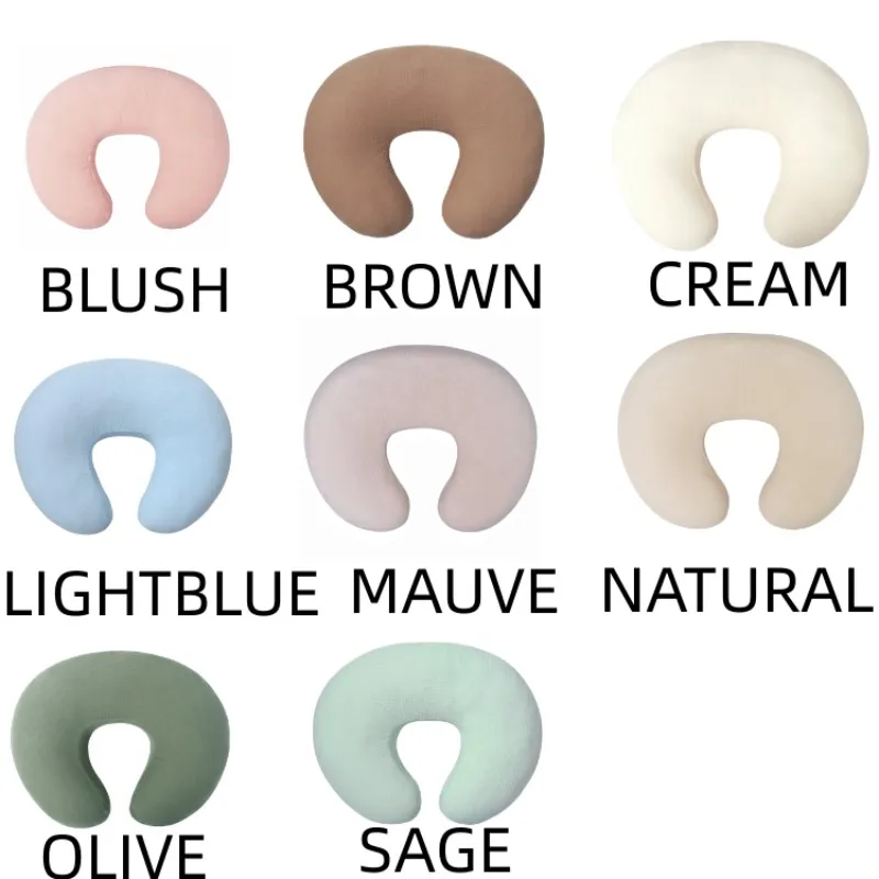 Muslin Baby Nursing Pillow Cover Cotton Breastfeeding Pillow Slipcover Ultra Soft Snug Fits On Newborn Nursing Pillow