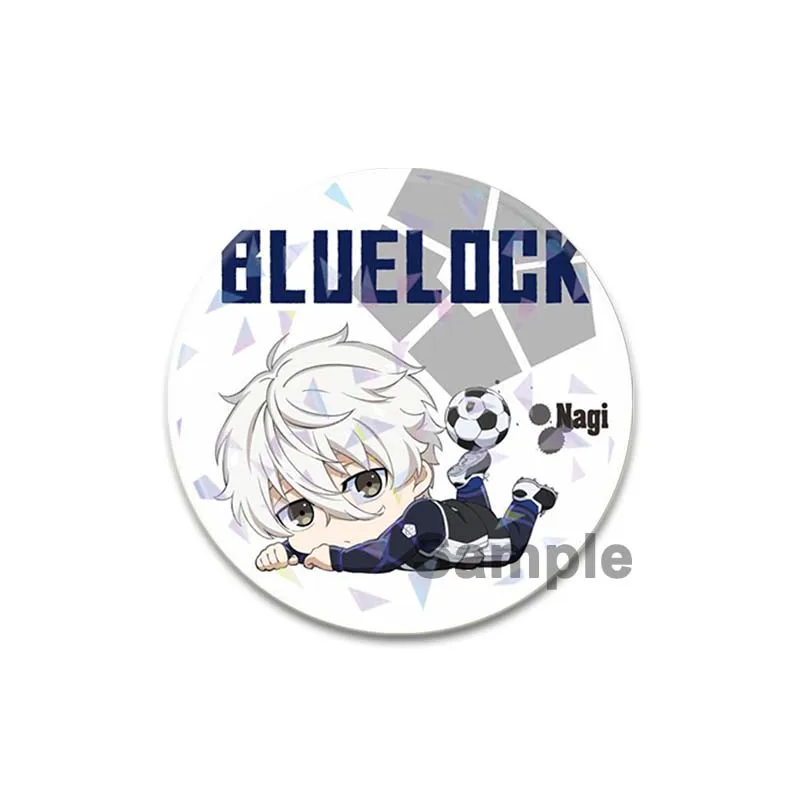 Blue Lock Tinplate Pin Cartoon Character Bachira Meguru Seishiro Nagi Reo Mikage Brooch Snap-in Badge Accessorie Fans Gift