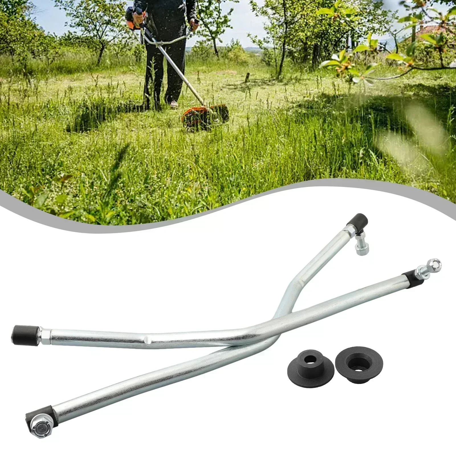 2 Pcs Steering Drag Link Improved Adjustable Steering Drag Link Set For Hus-qvarna 532194740 Long Lasting And Reliable Tool Part