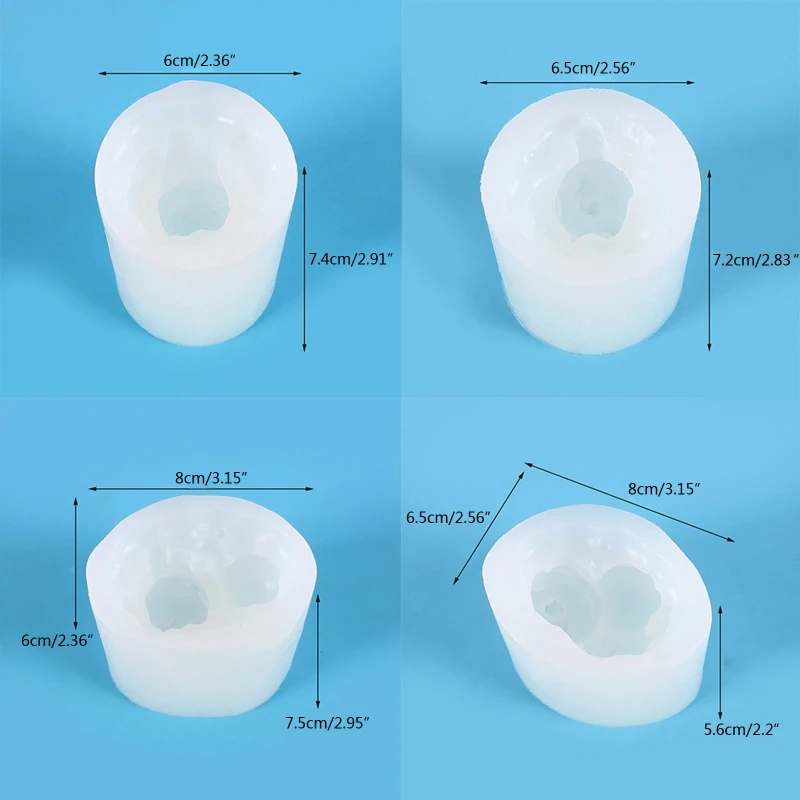 3D One-horn for Cat Silicone Mold for Candle Handmade Soap Mold Cartoon Resin Mo 3XUA