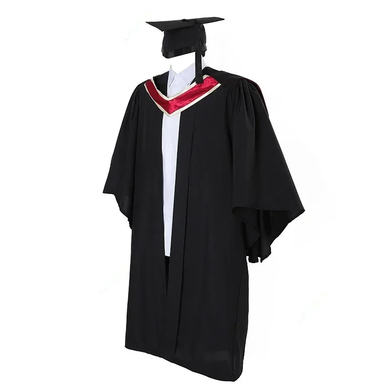 Europäische und amerikanische Universitäts stil Schuluniform Männer und Frauen Abschluss kleid Hut Set Bachelor Abschluss kleid