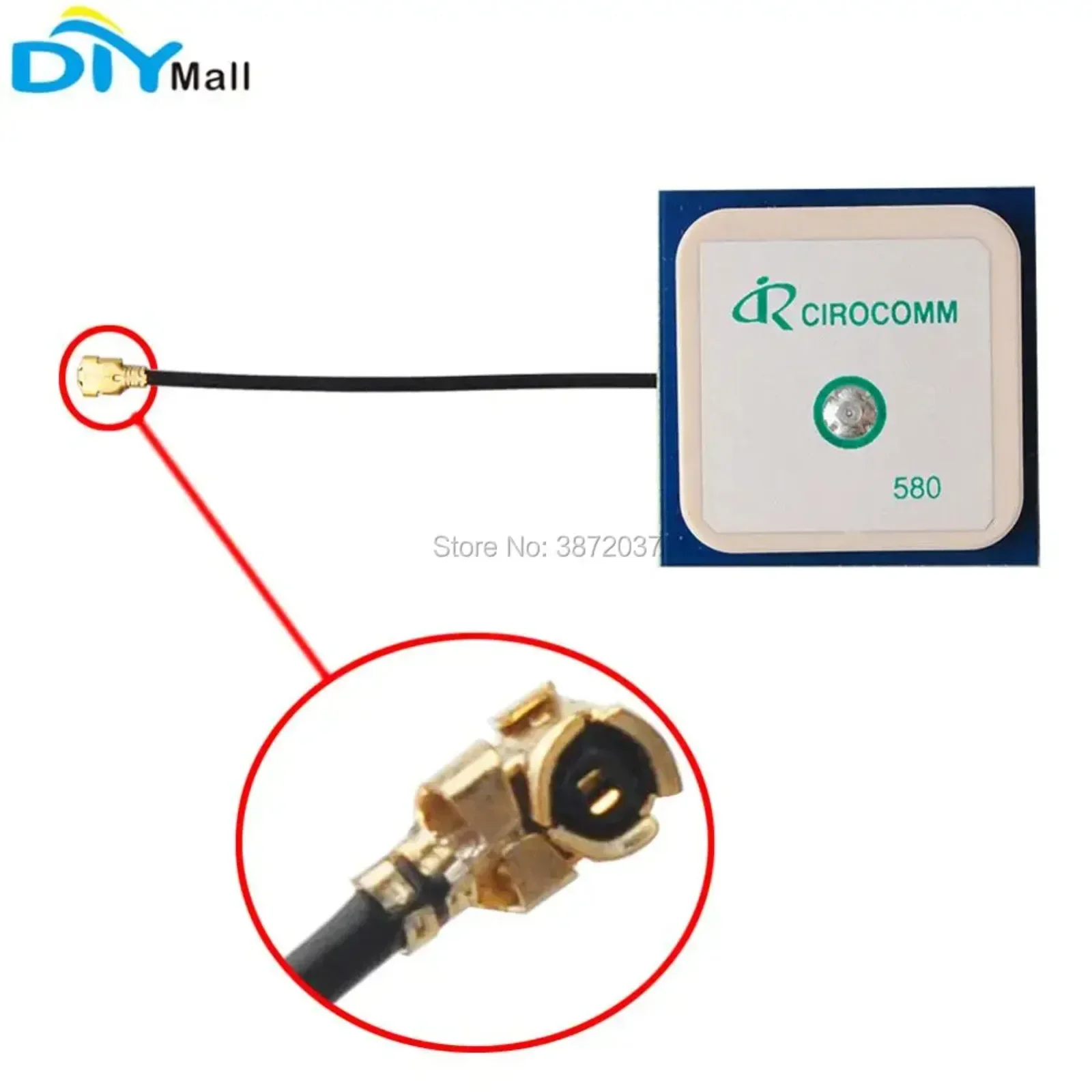 10pcs/lot 32dB High Gain GPS Active Ceramic Antenna 5cm RHCP Connector Interface