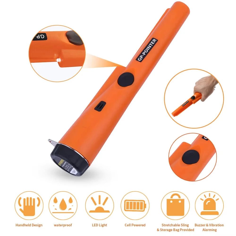 High-efficiency Handheld Metal Detector Waterproof Pointer Needle Tip Detection Metal Coin Gold Detection Rod Anti-loss Bracelet
