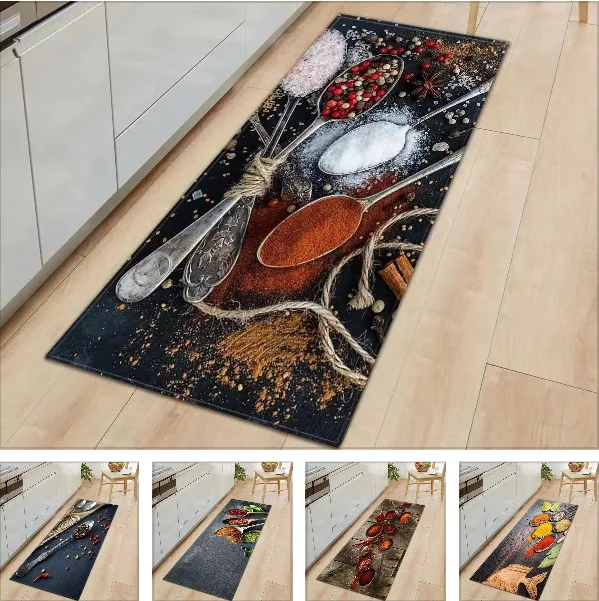 

Kitchen Rug Durable Home Entrance Doormat High-end Kitchen Mats for Floor Waterproof House Hold Washable Non-slip Large Carpet