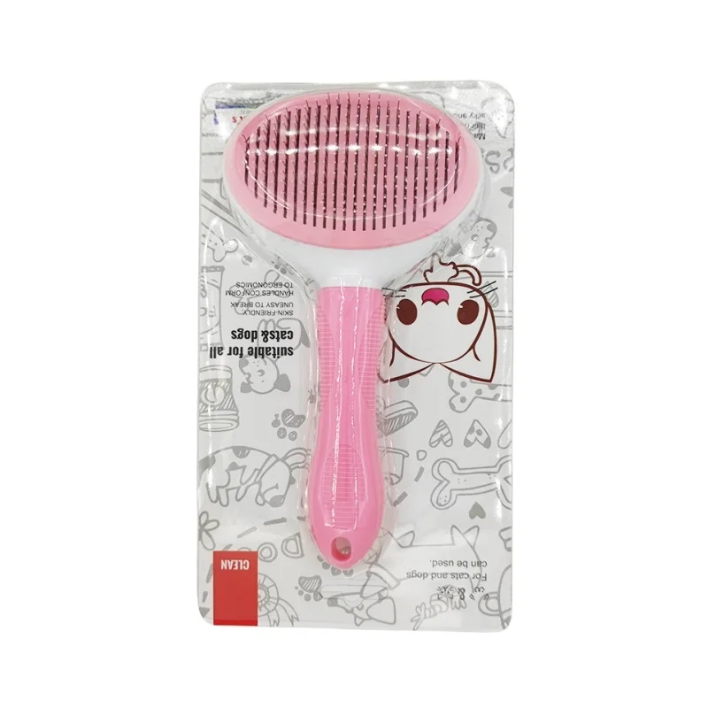 Selbstreinigende Pet Haar Entfernen Kamm Katze Slicker Pinsel Pet Haar Entfernung Kamm Für Katzen Pflege Pinsel Hund Kämme katze Zubehör