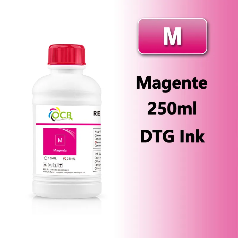 5Colors/Set 250ml DTG Textile Ink for Epson L1800 L800 R330 1390 1400 1410 R1900 DX4 DX5 DX6 DX7 Printhead & DTG Printer