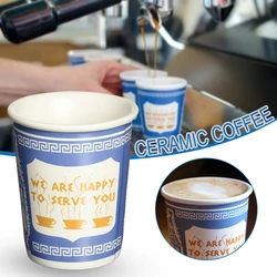 90-280ml Ceramic Cup We Are Happy To Serve You Coffee Cup For Kitchen Coffee Shop Restaurant,Latte Mug,Drinkware Gift Souvenir