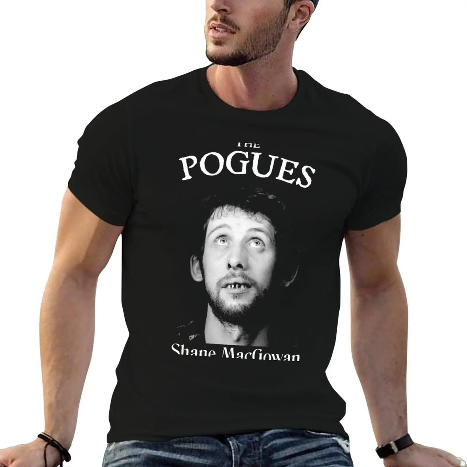 shane macgowan the pogues T-Shirt graphic t shirt vintage sports fans funny t shirts men