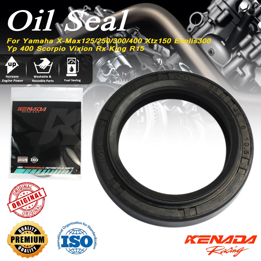 

KENADA Racing 5BP-F3145-00 Scorpio Vixion Rx King R15 Fork Oil Seal For Yamaha X-Max125/250/300/400 Xtz150 Evolis300 Yp 400