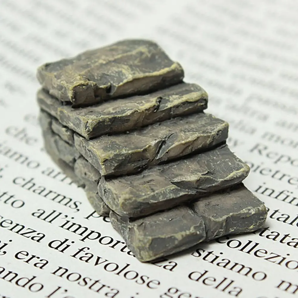 1pcs Artificial Simulation Stone Step Miniature Fairy Garden Home Decoration Mini Craft Micro Landscaping Decor DIY Accessories