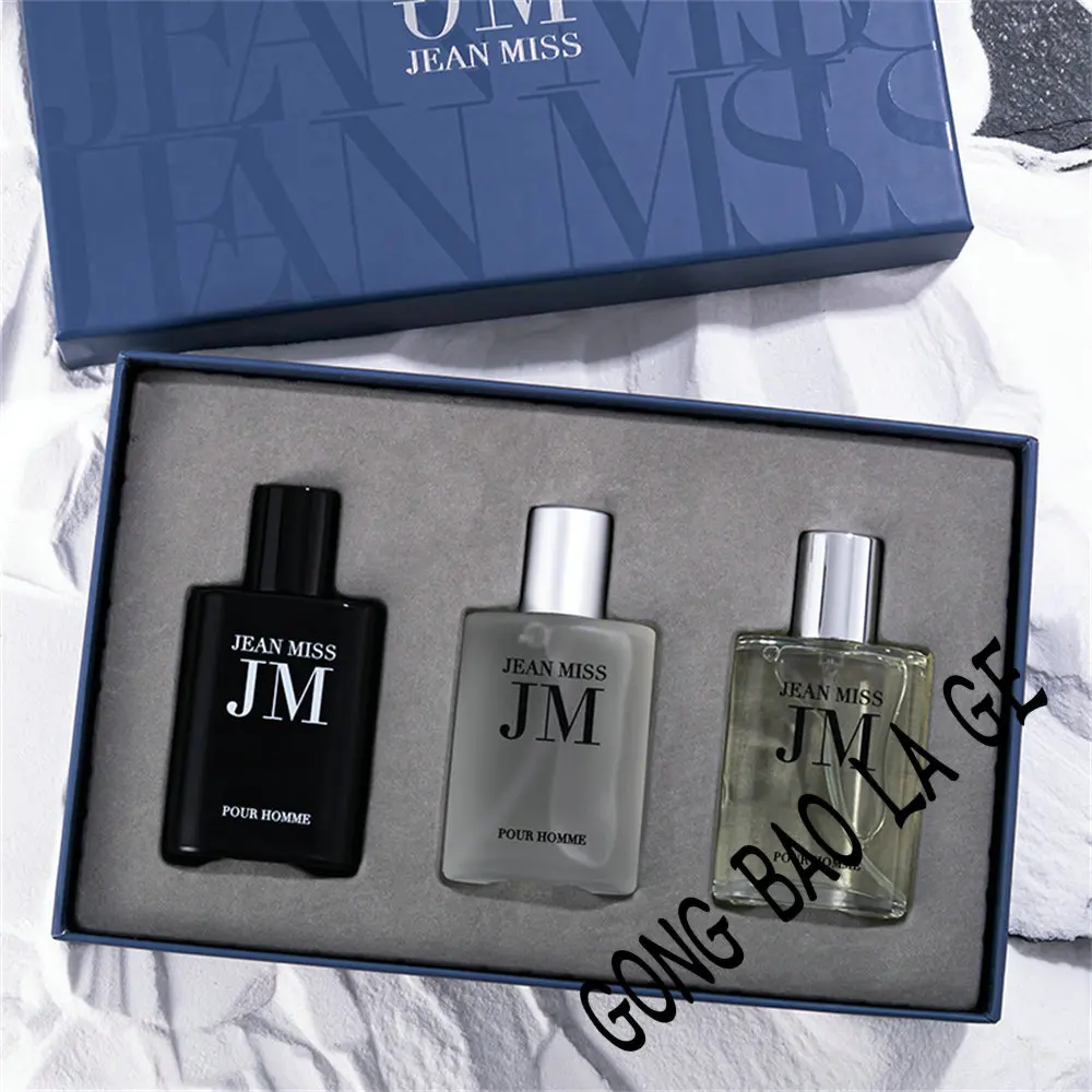 Originele 90 ml mannen Parfum Geschenkdoos 3 stks Set Fascinatie Man Keulen Geur Blijvende Woody Bloemen Geur Eau de Parfums Homme