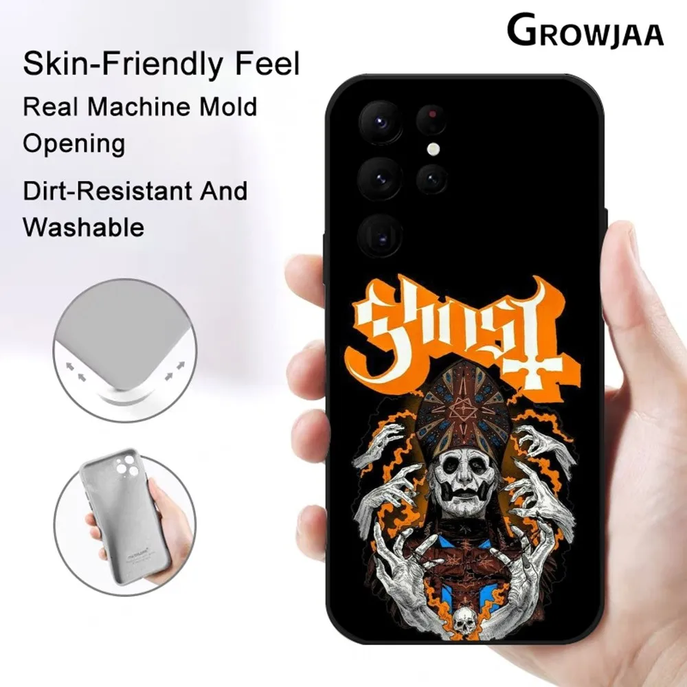 G-GhostS H-Heavy M-Metal Band Phone Case For Samsung Galaxy S25 S24 S22 S23 Ultra S21 S20 Plus 5G Protective Silicone Funda