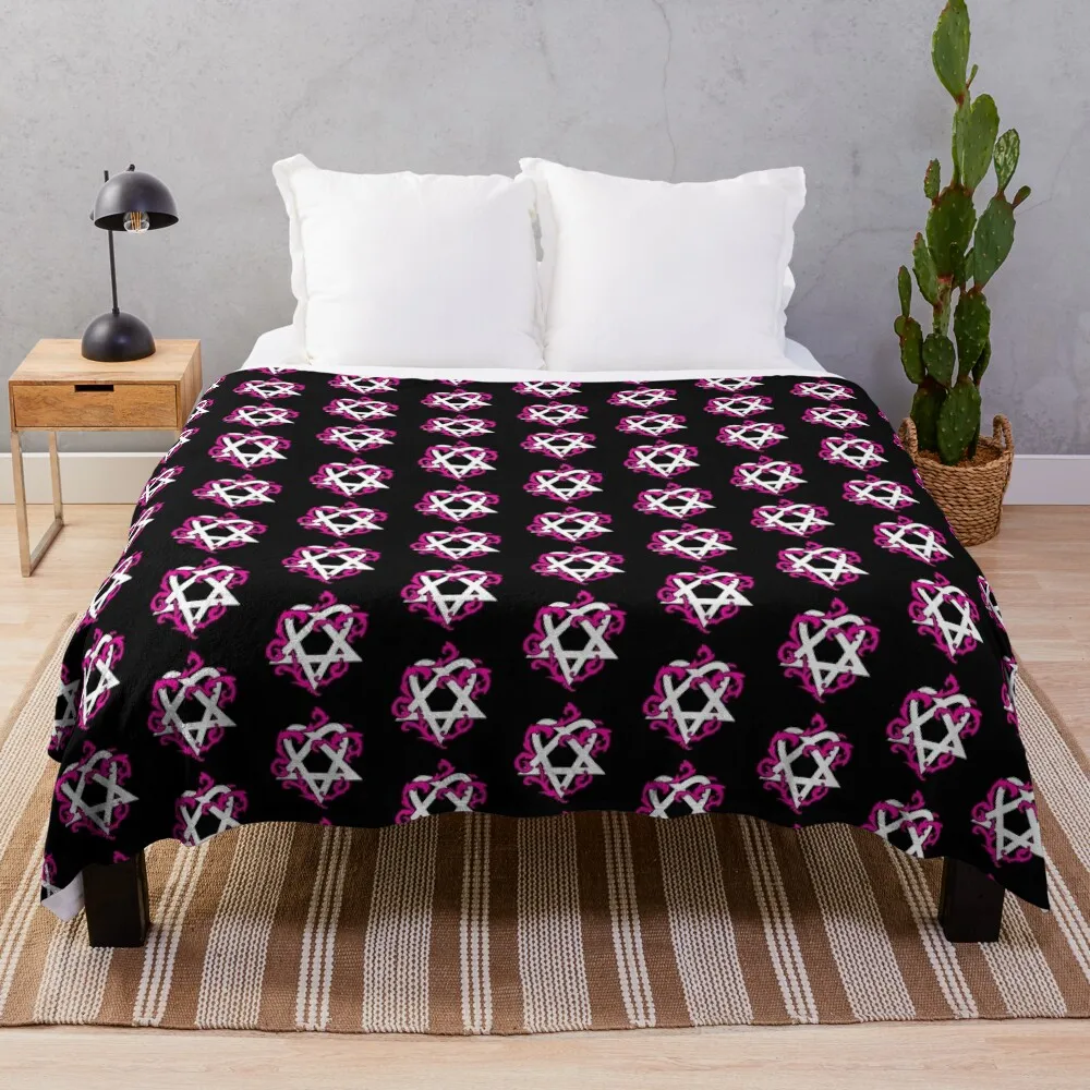 

Ville Valo Heartagram Tattoo Throw Blanket Quilt Baby Winter beds Blankets