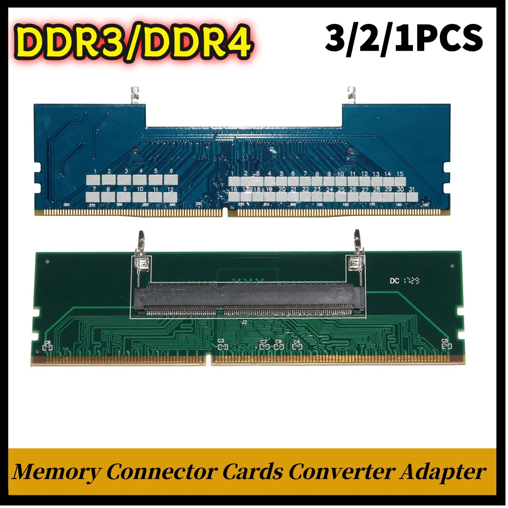 Laptop DDR4 DDR3 SODIMM To Desktop DIMM Memory RAM Connector Cards Converter Adapter 3200/2666/2400/2133MHZ Memory Adapter Card
