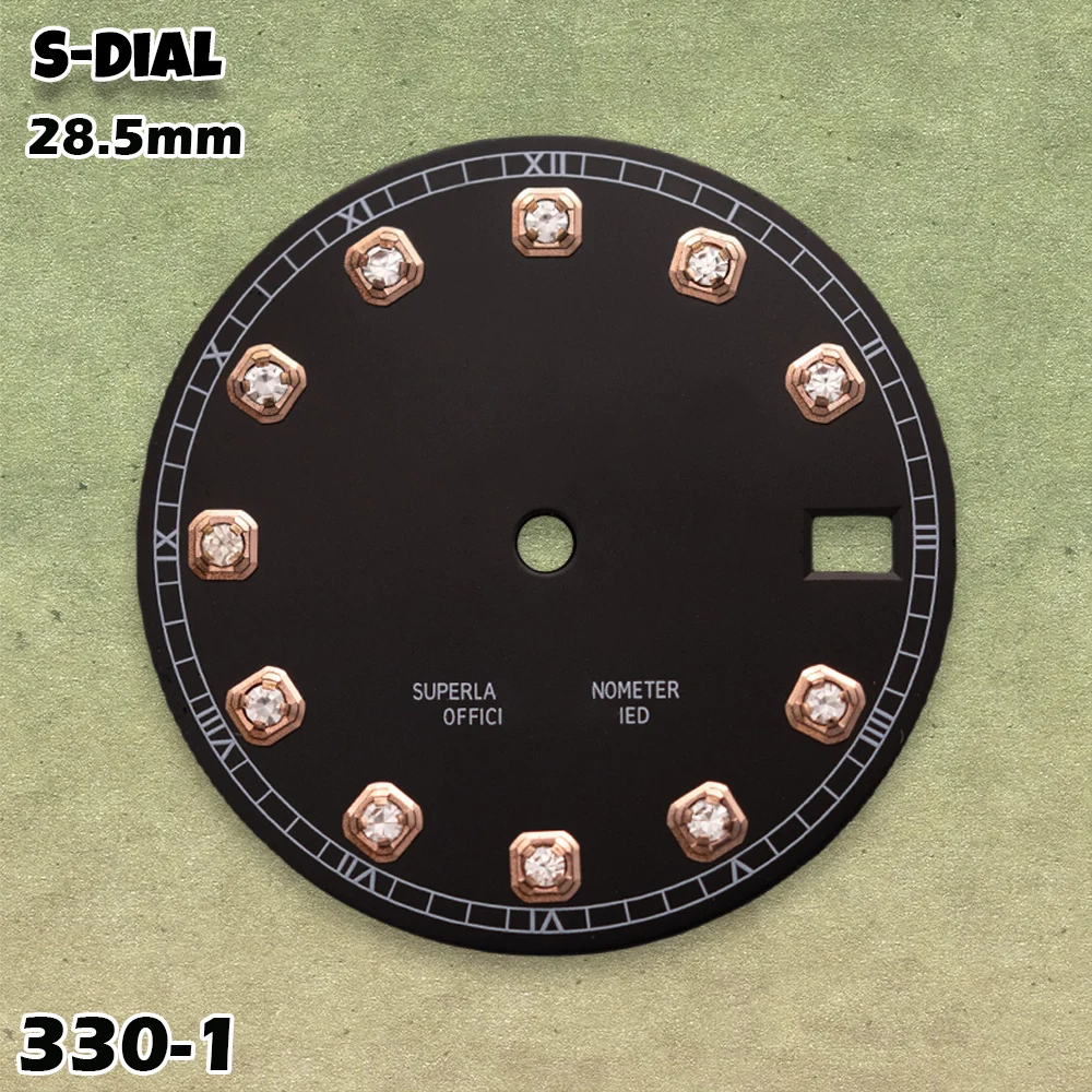 NG S Logo 28.5mm Diamond Sunray Dial NH35/NH36 Movements brown Watches for men Watch Modification Accessories Repair tools
