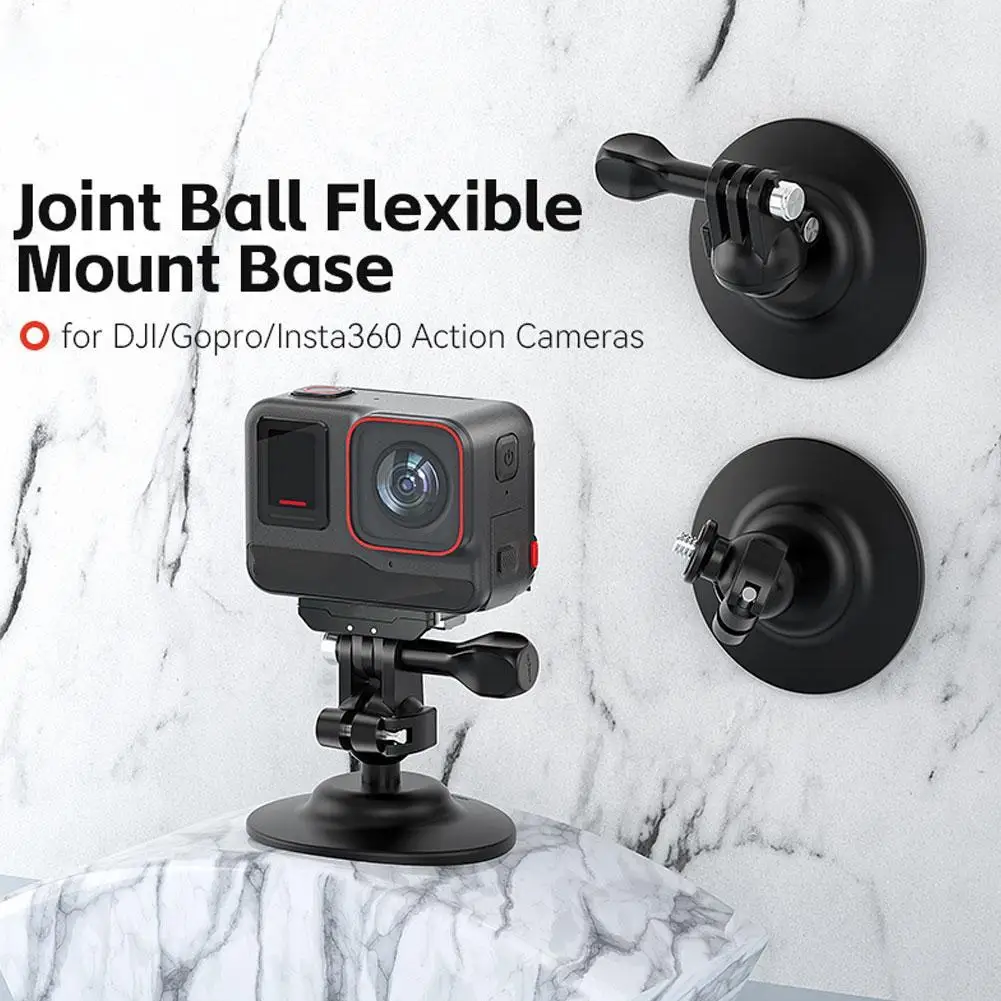 Action Camera Stand Base Universal Flexible Ball Head Adjustable Angle Selfie Fixed Extending Shooting Three-jaw Holder For DJI