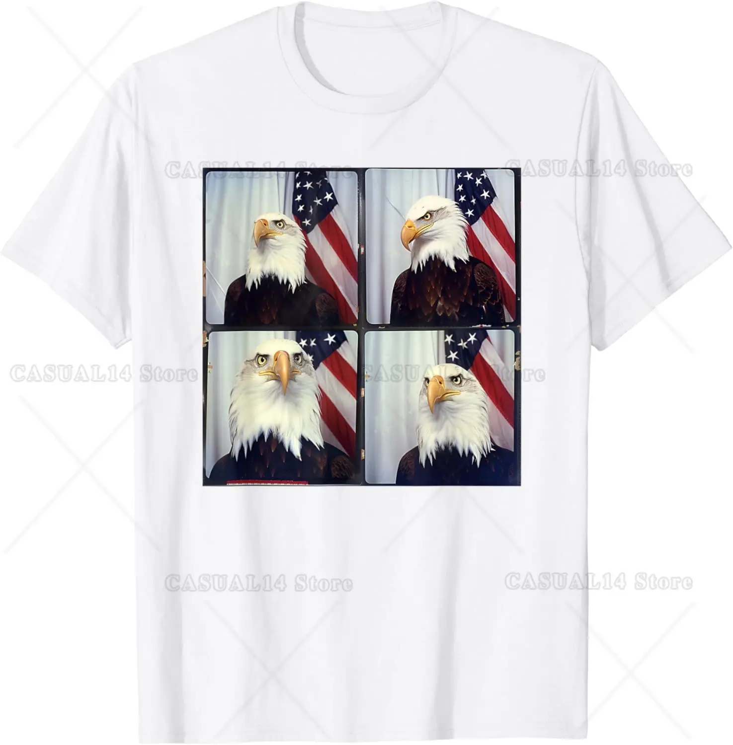 Мужская хлопковая футболка, с принтом американского флага США, 4 июля