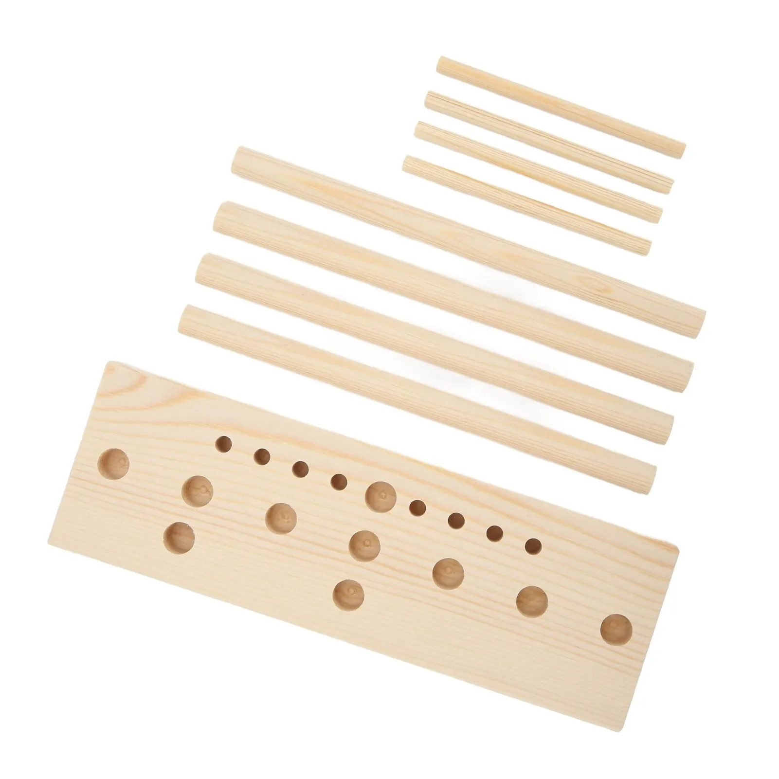Bow Maker For Ribbon Wooden Multi Size Adjustable With Wooden Board Sticks For Making Bows DIY Crafts Party Decorations