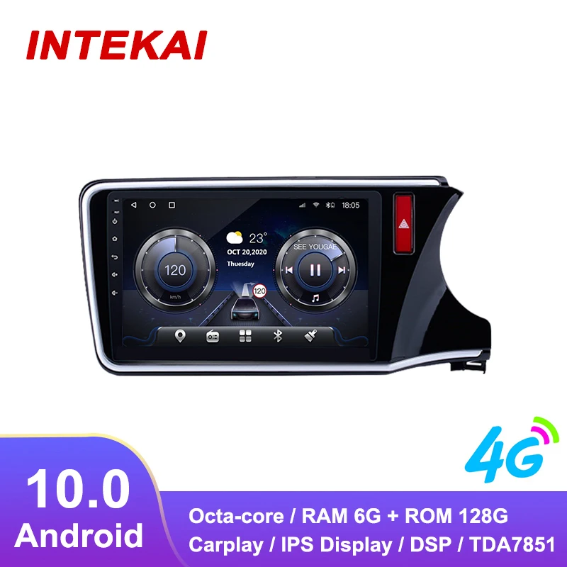 

10.1"Android 10.0 Car Radio GPS Navigation autoradio multimedia player for honda city RHD 2014 2017 head unit stereo