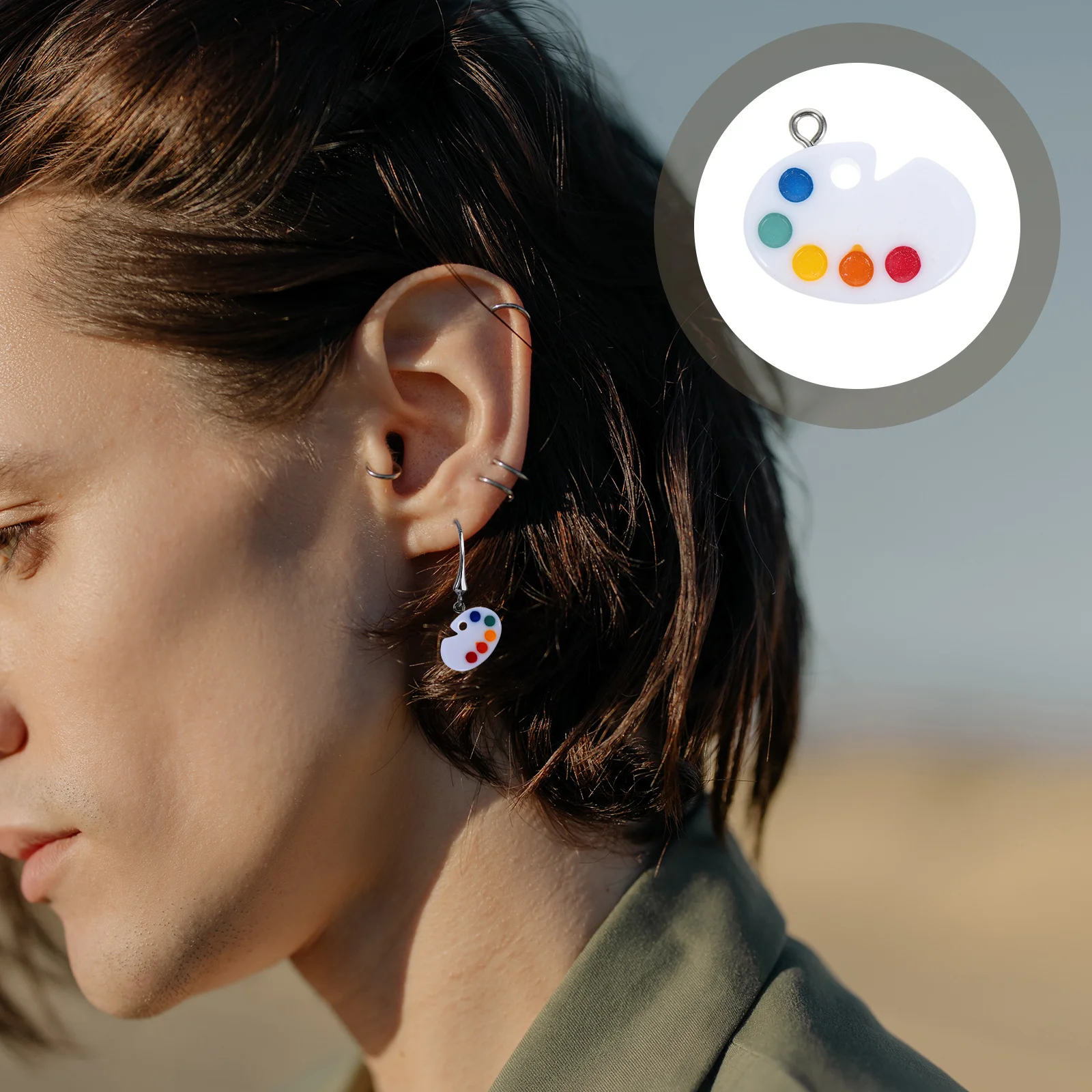 

20Pcs Painter Pendant Creative Special Jewelry Hanging Decoration Charm Accessories for DIY Jewelry Making Art Student Teacher