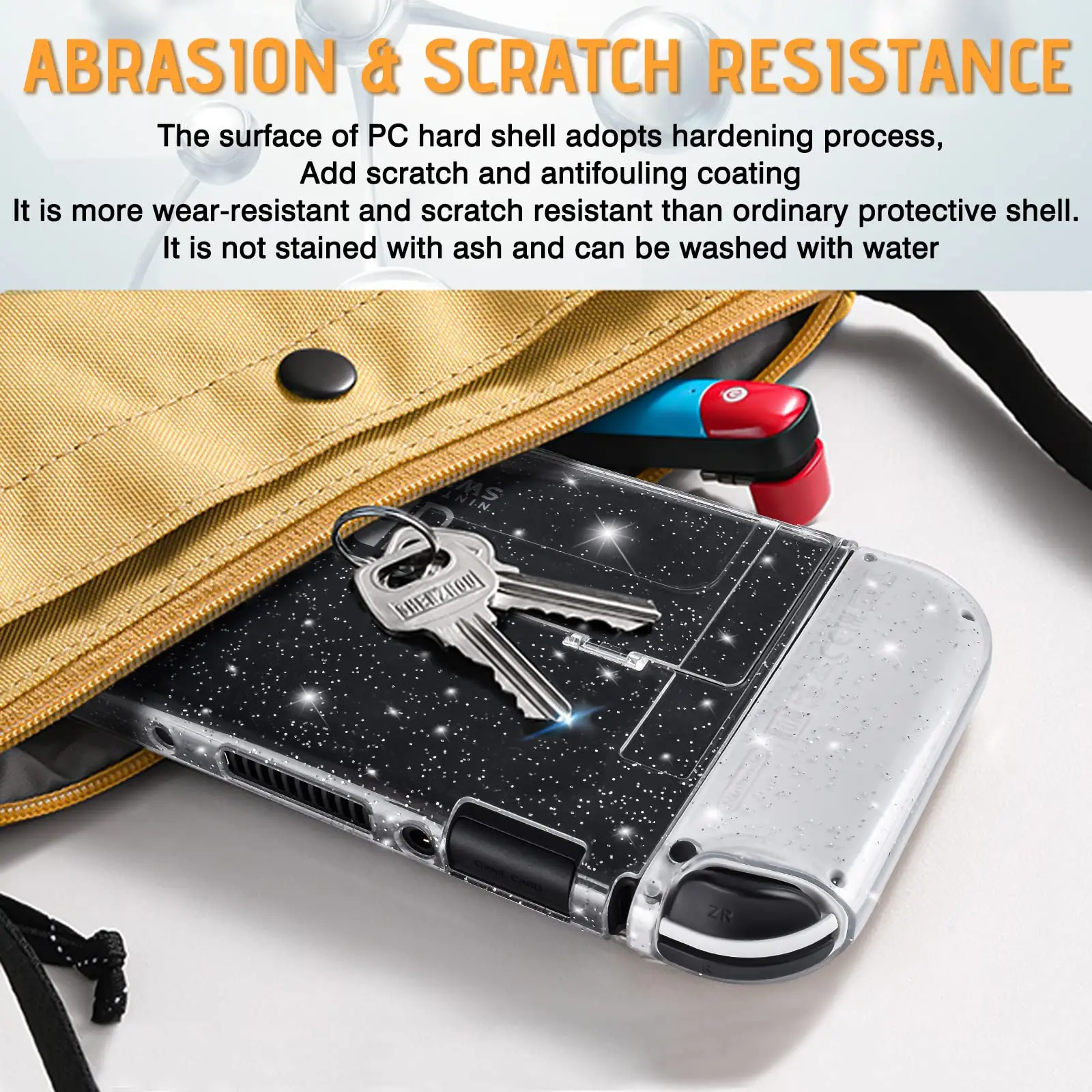 غطاء حماية صلب لامع وشفاف ومقاوم للصدمات لهاتف نينتندو سويتش Oled ملحقات حافظة قابلة للإرساء