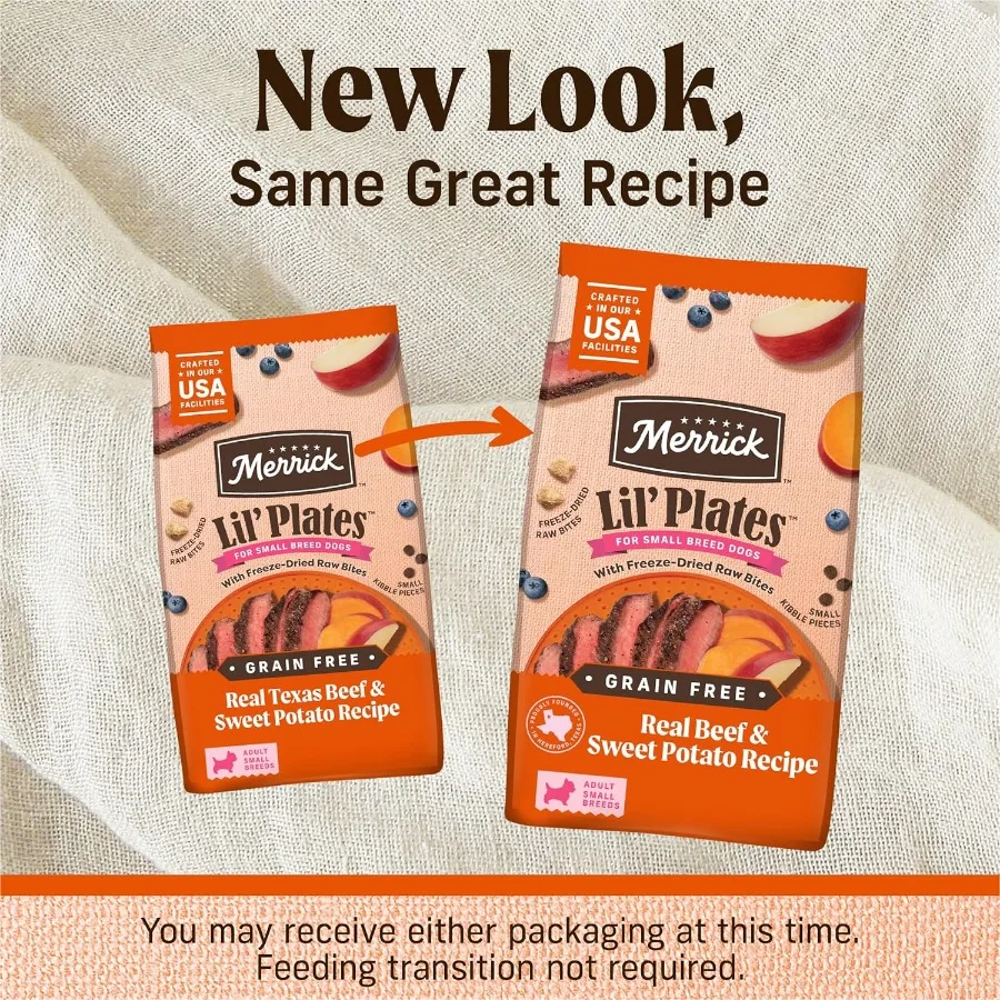 Lil' Plates Grain Free Dry Dog Food For Small Dogs Texas Beef And Sweet Potato Kibble With Raw Bites - 10.0 lb. Bag