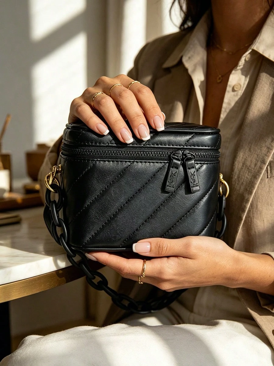 YSL Black Chevron Leather Squa - Women'S Ysl Bags Crossbody 评论和价格