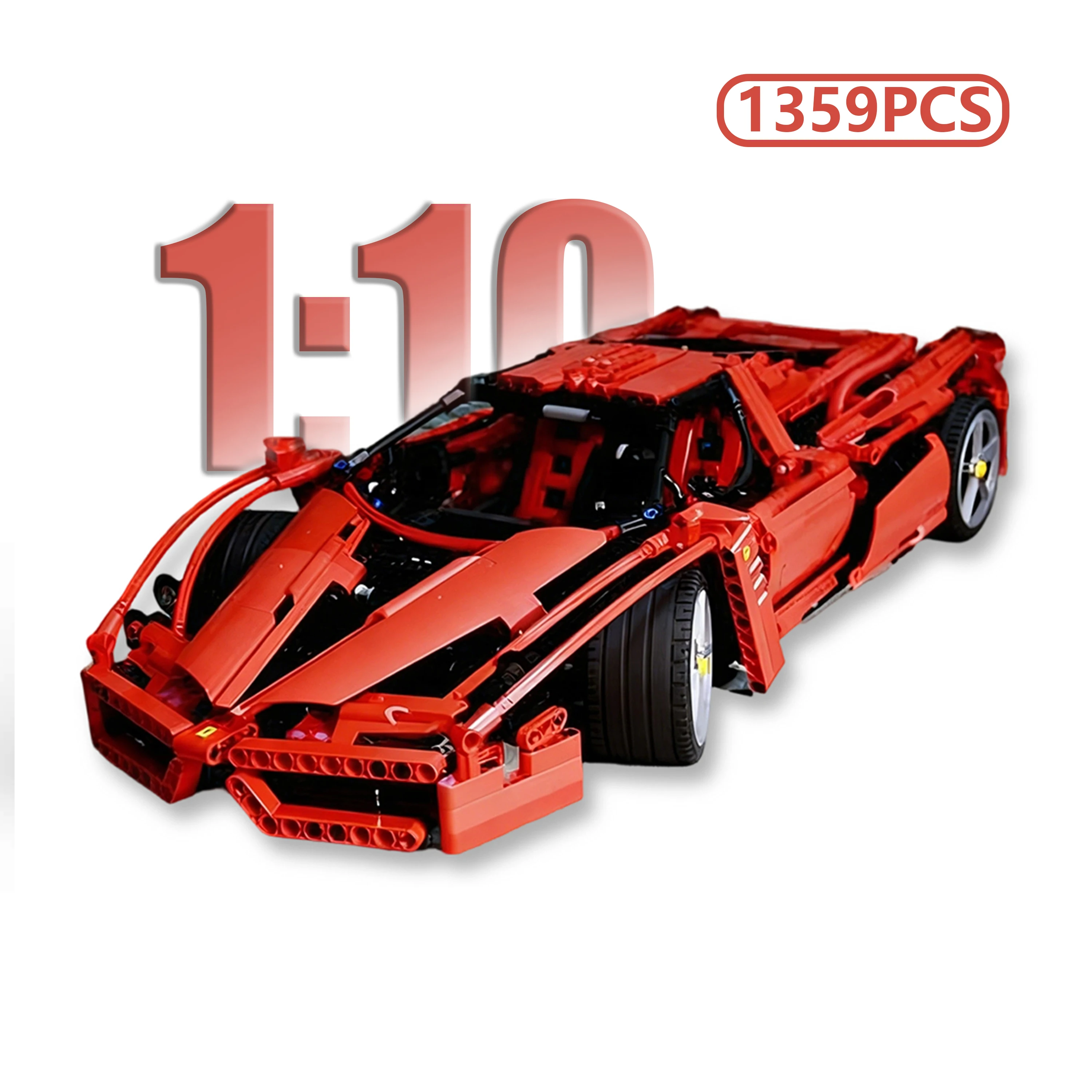 

1:10 Scale Mechanical Supercar Racing Building Blocks Assembly Model Educational Puzzle Toy for Adults Kids Display Gift