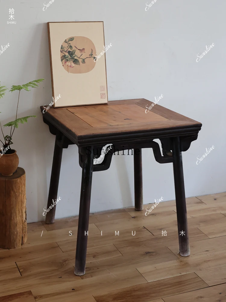 Square table Chinese antique chair three-piece Ming and Qing Dynasties FT