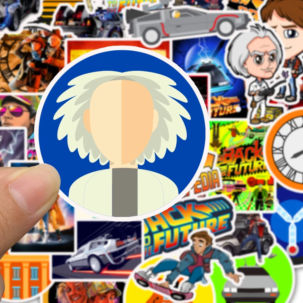 10/30/50PCS Back To The Future Cartoon Stickers Skateboard Motorcycle Luggage Guitar Waterproof Cool Decal Graffiti Stickers