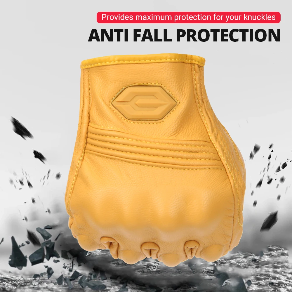 Motorcycle Gloves Winter Windproof And Warm Motorcycle Riding Gloves Anti Fall And Anti-collision Full Finger Touch Screen Glove