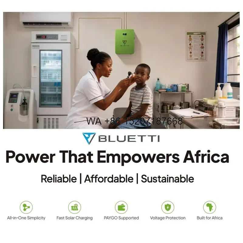 Bluetti Wmwmnu for BLUETTI Self-Developed BMS Integrated Solar Energy Storage System 2kWh Lithium ESS All-in-One Solution for Africa