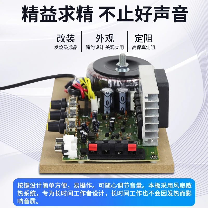 4 tube 100W + 100W dual channel power amplifier board 2.0 stereo power amplifier board with tone board